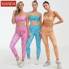 Damas de dos piezas Sports Bra y Legging Gym Gymwear